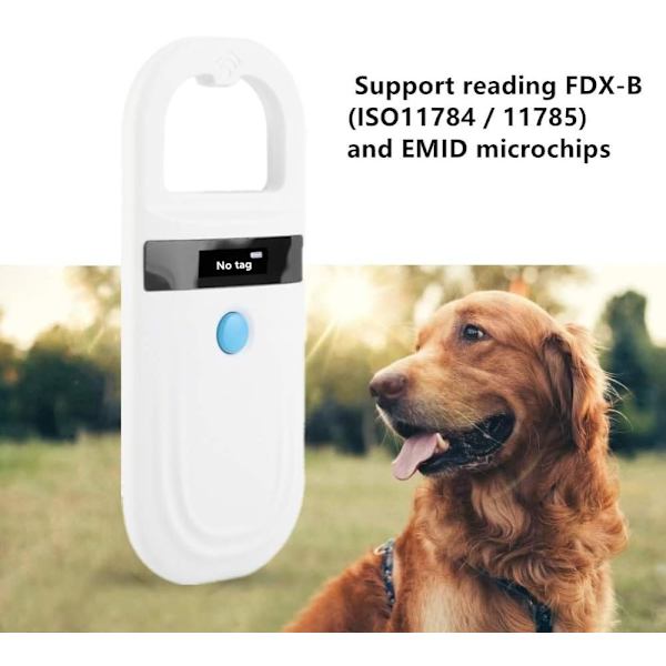 Pet Microchip Scanner - Mikrochiplæser - mikrochipscanner til kæledyrsidentifikation - Chip Tag Reader