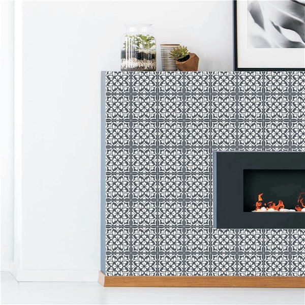 48 stk. store Mandala-skabeloner til maling - Skabeloner til håndværk Genanvendelige til gulve, fliser og træ - Rangoli-skabeloner