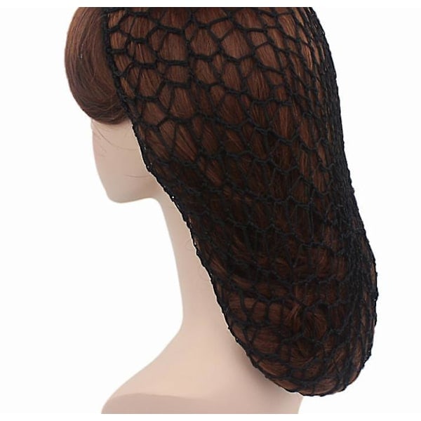 Hårnät i mesh för kvinnor, hårband i rayon, kompatibla med virkade sovhårnät, 3-pack