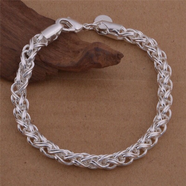 Silvery Twist Chain Necklace - Rope Jewelry for Men & Women for both casual and formal settings(19.5*0.6cm)