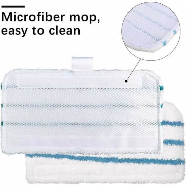 Erstatningsmikrofiber dampmoppepuder til Black+Decker, meget absorberende gulvklude, hjemmebrug, sæt med 4 30 x 16 cm