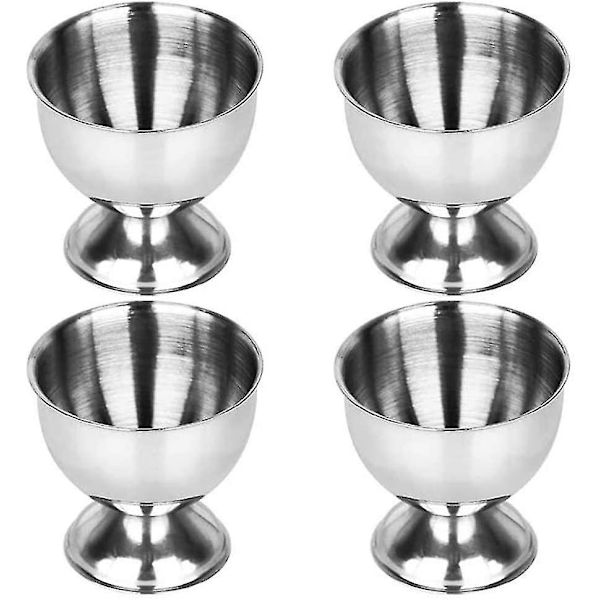 Kök Rostfritt Stål Matbord Dekoration Äggbricka Koppar (silver) 4st