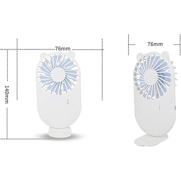 Mini håndholdt USB-vifte (hvit)