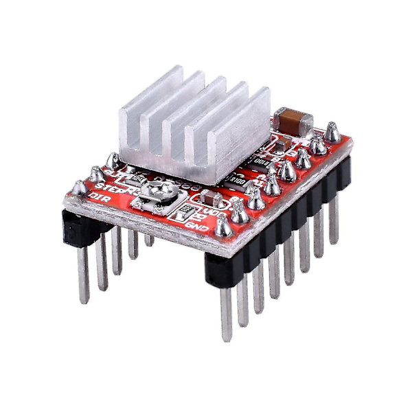 5 stk A4988 Stepstick Stepper Motor Driver Modul Med Kjøleribbe For 3d Printer Reprap Egnet