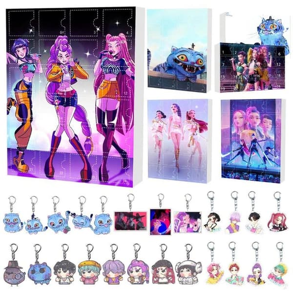 24 stycken koreansk popmusik Devil Hunter actionfigur blind box anime spel ornament A6