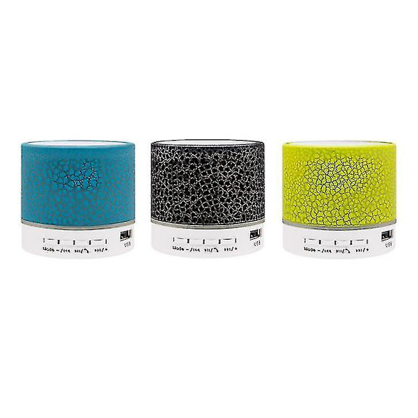Crack Bluetooth-høyttaler, Mini Subwoofer Trådløs Lysutsendende Høyttaler (Hvit)