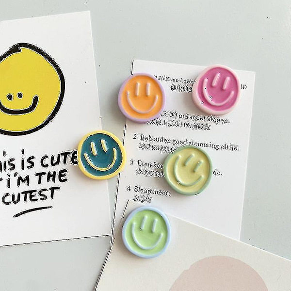 Sarjakuva Smiley Face Jääkaapin Magneetit Pohjoismainen Ins Tuuli Persoonallisuus Koti Valkotaulu Koriste Valokuva Viestitaulu