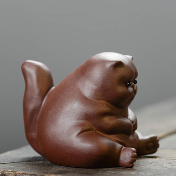 Vred kat te kæledyr te kæledyr kat te kæledyr te kæledyr vred ulykkelig kat flagermus figur dekoration til te bord skrivebord tearoom dekoration