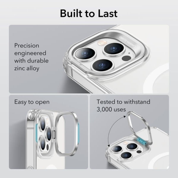 iPhone 11-16 Pro Max Deksel Stativ HaloLock MagSafe Transparent 16se