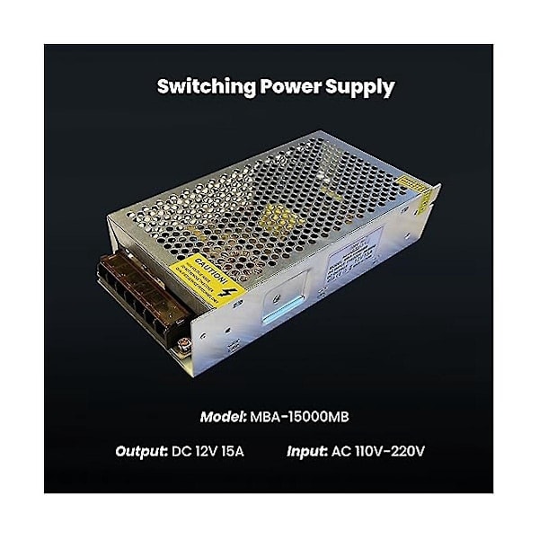 12V 15A 180W Strömadapter, Transformatoradapter, Switchande Strömförsörjning, Spänningsomvandlare