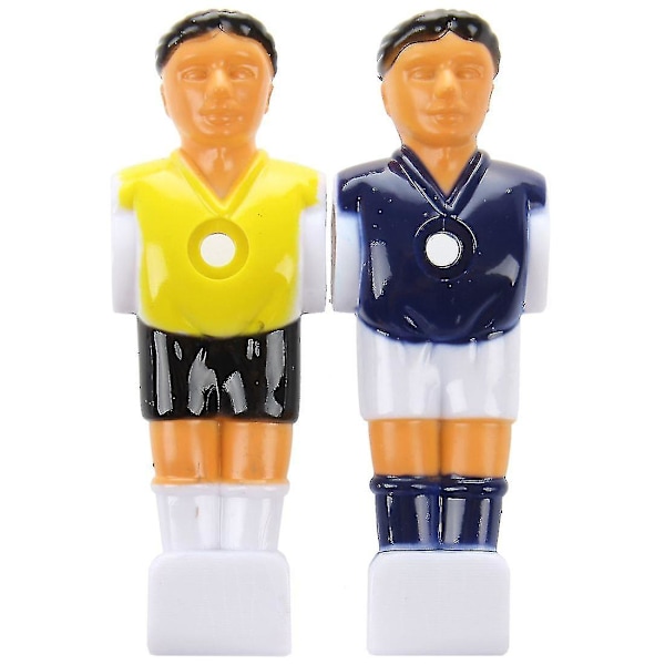 22 stk Foosball Man Table Guys Man Player Part Yellow+royal Blue With Ball Zy