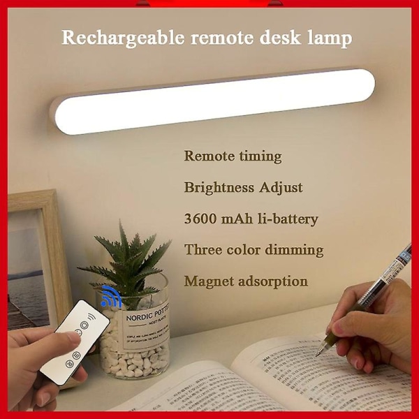 Led Remote Control Table Lamp Usb Rechargeable Desk Lamp