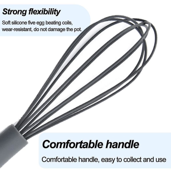 Silicone Whisk -heat Resistant Kitchen Whisks For Non-stick