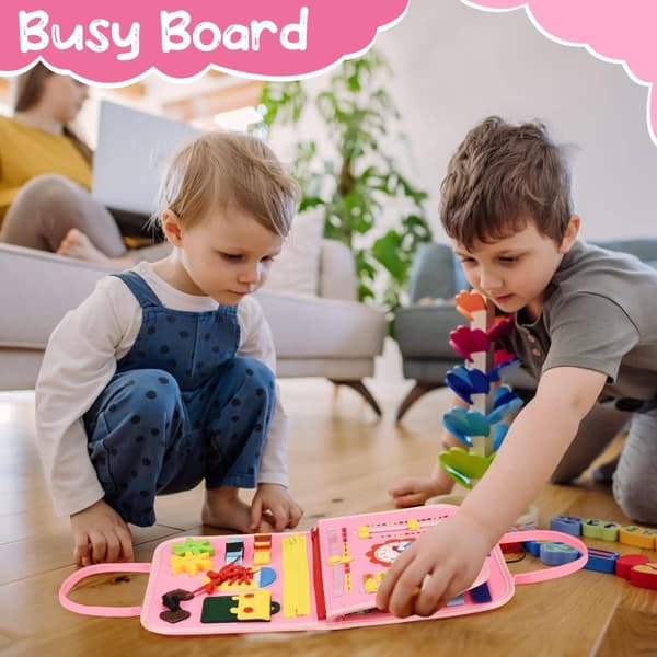 Montessori Leksak - Aktivitetsbräda för Småbarn - Busy Board för Barn