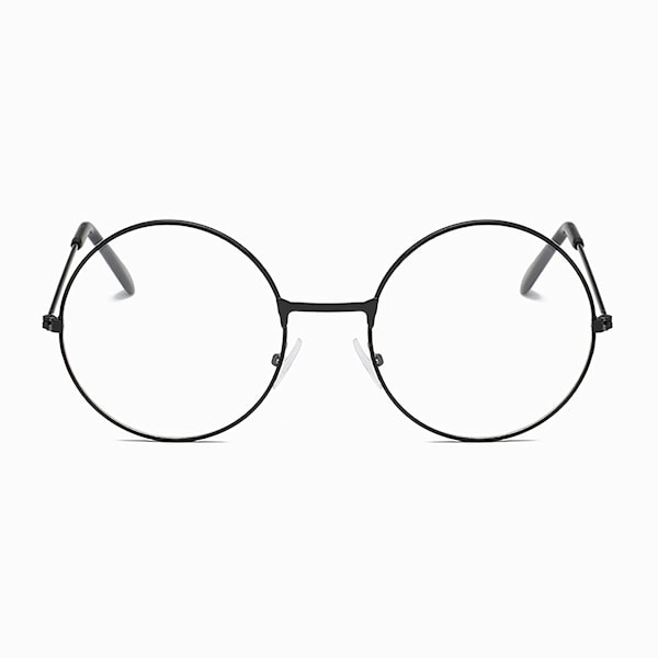 Klassinen pyöreä silmälasit Retro Circle silmälasit Kirkas linssi Metallirunko Tarvikkeet Ei reseptiä Miehet Naiset