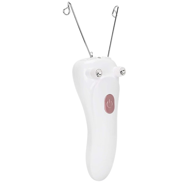 Elektrisk epilator för hårborttagning med bomullstråd (rosa)