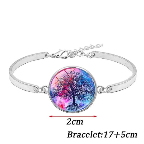 Tree Of Life Time Gem Pendant Halskjede Sett 10