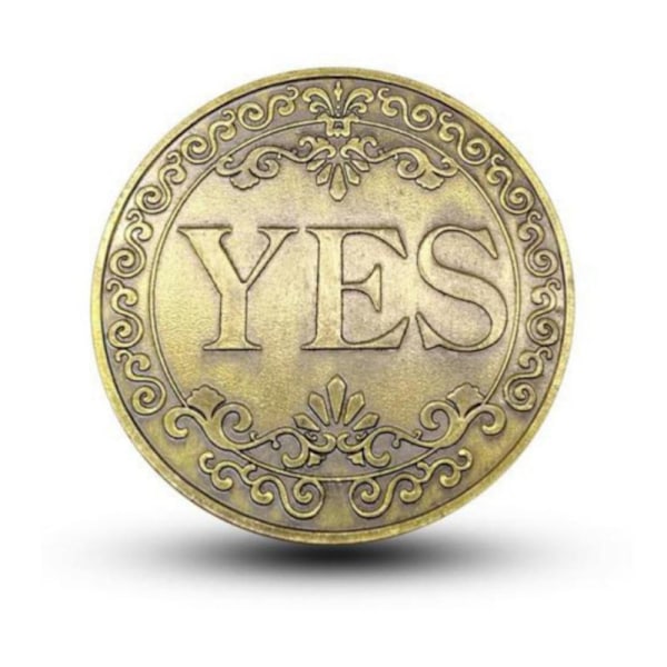 Beslutningsmynt, Ja Nei Mynt, Lykke Mynt, Valg Mynt, Flipping Challenge Mynt, Souvenir Metall Mynt for Samlere (Bronse)