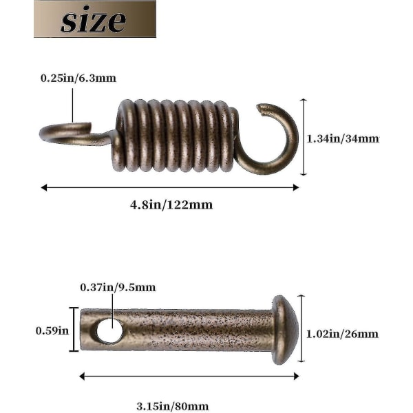 Ripustussetti riipputuolille - Ripustusjousi, tappi ja laakeri - 500 lb:n ripustussetti riipputuoleille, riippukoreille ja riippumatoille