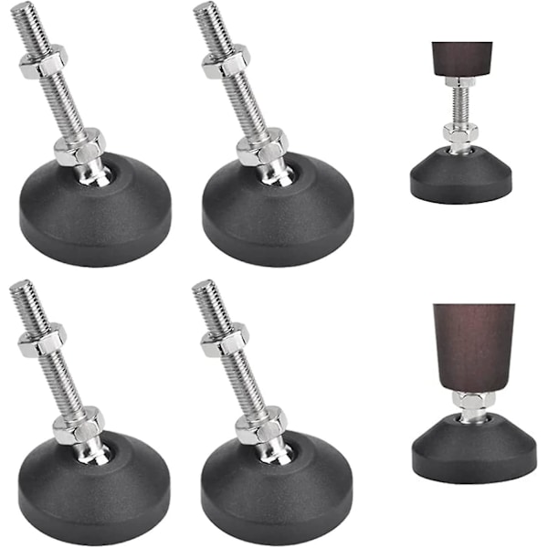 4 Pieces Adjustable Leveling Feet, M8 Adjustable Feet, M8 Adjustment Screws, Adjustable Furniture Putting Leveling Feet, Screw-in Leveling Fee