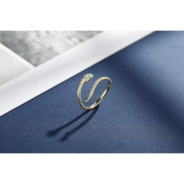 Ormring i 925 Sterling Silver, Justerbar Öppen Ring