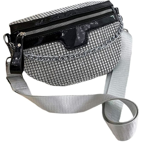 Fanny Pack Rhinestone 10 12 Til Glitter Girls  1pc Alsidig Cross Body Taske Kreativ Brysttaske Bæltetaske Brystpung Til Rejser