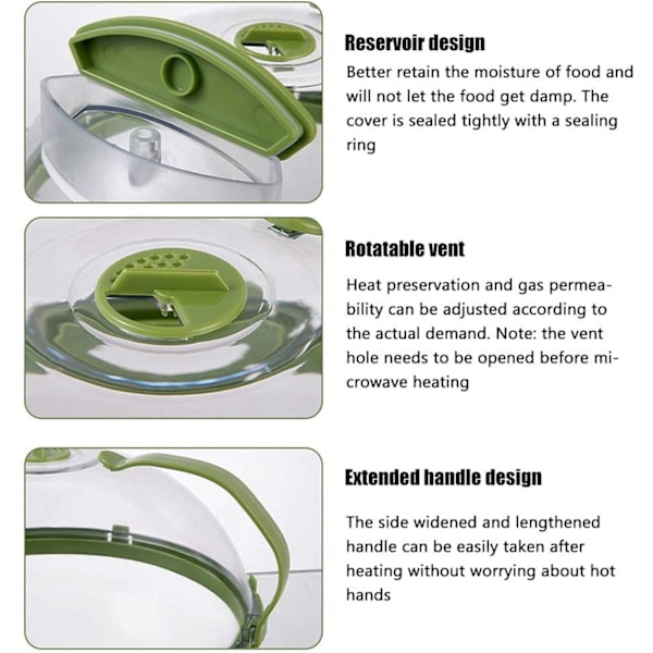 Mikrobølgeovnsdeksel mot sprut, mikrobølgeovnsdeksel med vannveiledning, sprutsikkert matdeksel stort mikrobølgeovnsplatedekselbeskyttelseslokk
