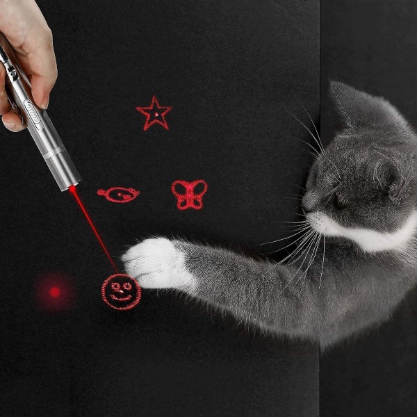 Mini Laser Lygte Sjov Kat Pind Infrarød Multi-mønster Kæledyrs Kat Legetøj