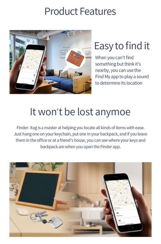 Mini GPS Tracker - Realtidsspårning, app utan prenumeration, IP65