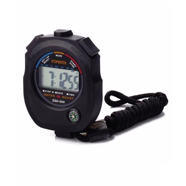 Klassisk Stoppeklokke / Timer Black Svart