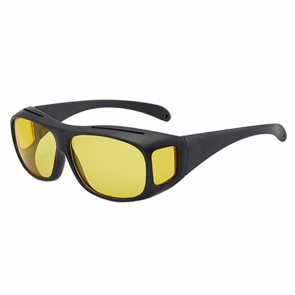 2 stk. Solbriller Suncovers Utenpå Briller Lesebriller Gult Glass Svart black