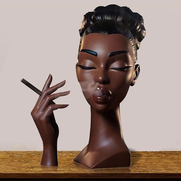 Head Incense Burner Black Woman,Elegant Head Incense Burner Black Women,Solange Head Scents Burner Black