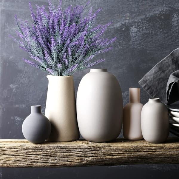 12 buketter kunstige lavendelblomster, kunstig lavendel