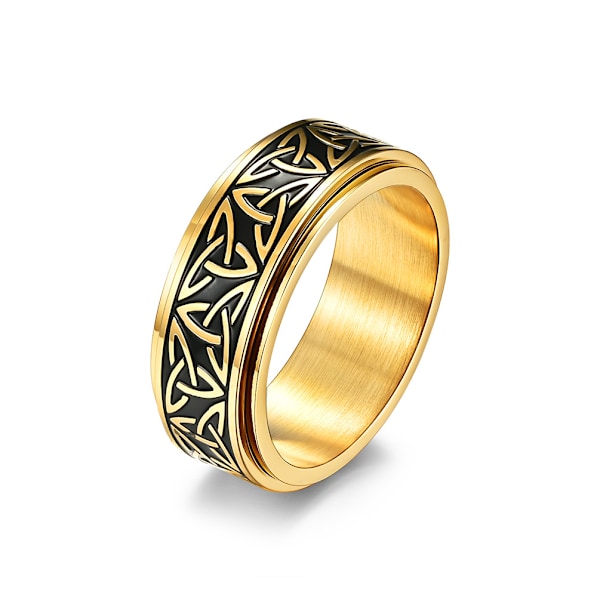 Nordisk norsk viking treknytte roterbar titanstålring for menn og kvinner dekompresjonsfingerring håndsmykke