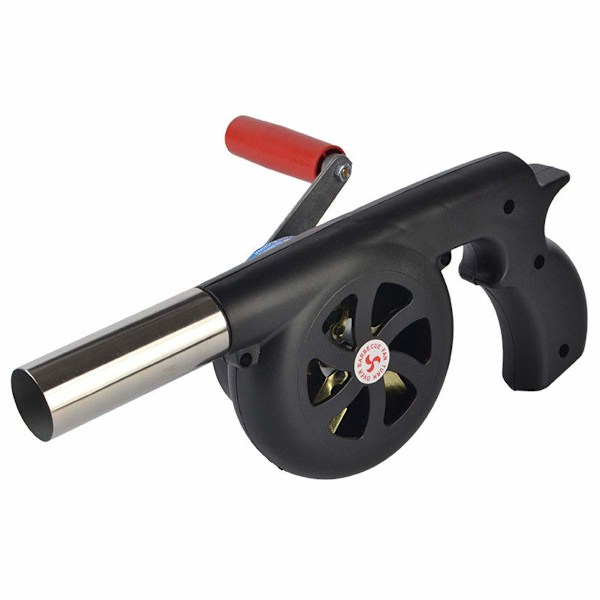 Outdoor Cooking BBQ Fan Air Blower，Hand Crank Blowers， Barbecue Fire Bellows for Picnic Camping Stove Accessories