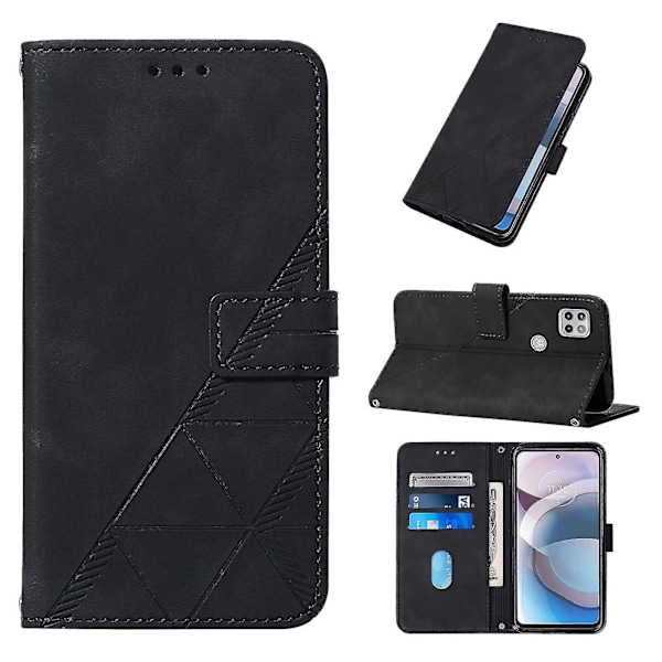 Etui til Motorola Moto One 5g Ace Crossbody Wallet Etui, Justerbar Avtakbar Lanyard Nakkestropp Med Stativ Skinn Kortlomme Beskyttende Deksel