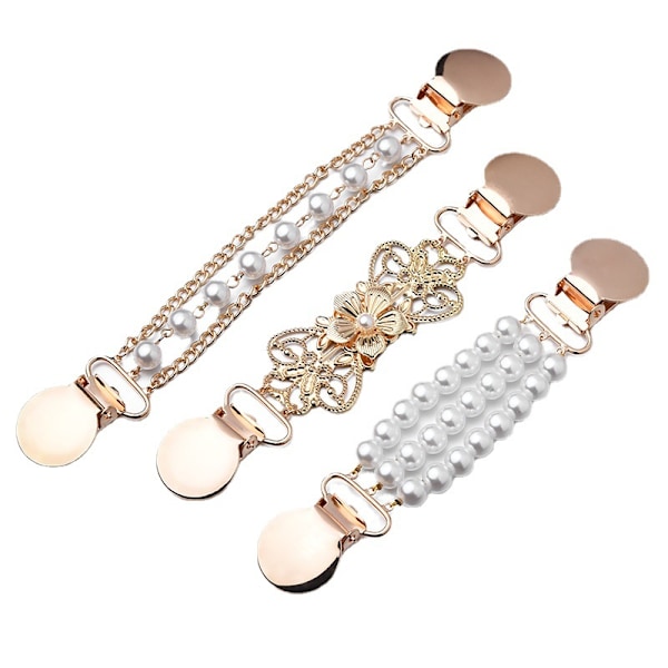 Snygga tröjklämmor för kvinnor - Eleganta och praktiska modeaccessoarer - 3 st så att du kan använda dem länge