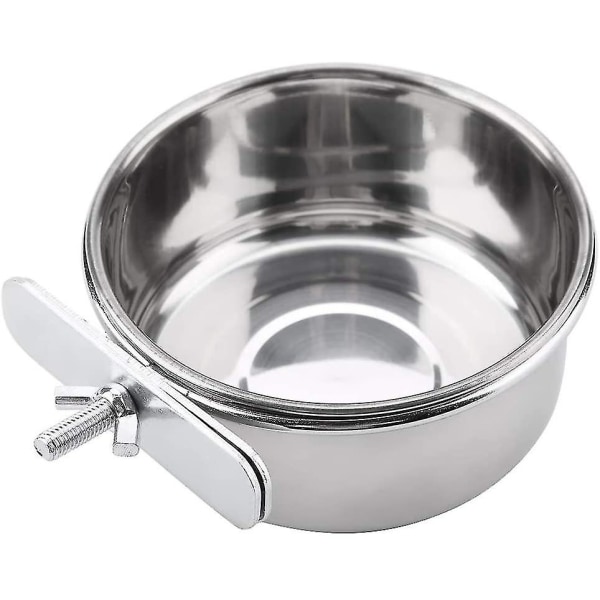 Stainless Steel Dog Bowl Anti-overturning Reinforcement Shallow Diameter 10cm Basin + Shelf_x005f_x005f_x005f_x000d_