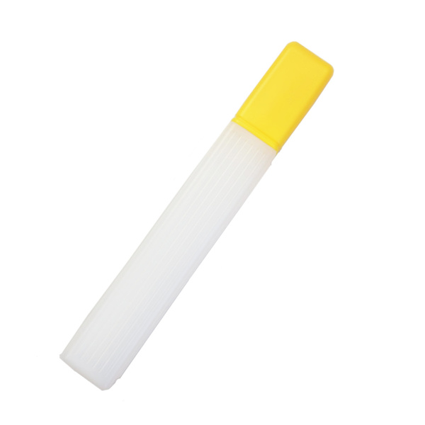 Gul plast sy nålar behållare stift nål förvaringsrör flaskhållare förvaringslåda（41 * 6 * 4cm）