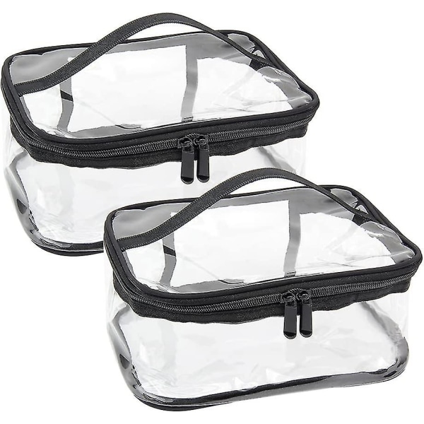 Transparent Toiletry Bag Pack Of 2 Waterproof Pvc Cosmetic Bag Travel Makeup