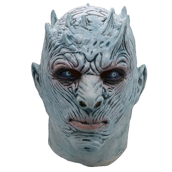 Halloween Jul Halloween Nyhet Mask Game Of Thrones Nights King White Walker Kostym Karnevalsfest Rekvisita Skrämmande latexhuvudmask för vuxna