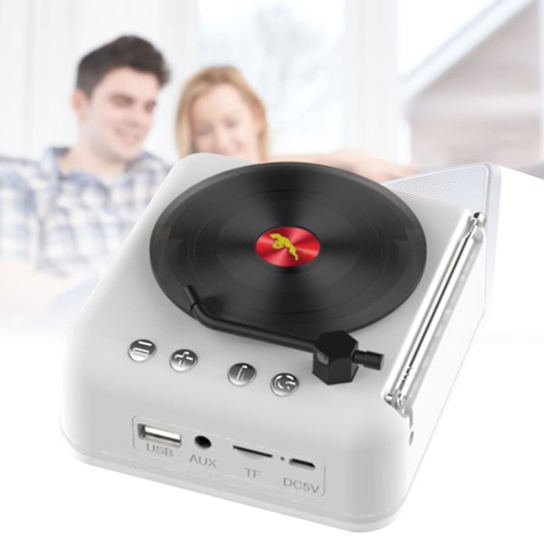 （vit）Bluetooth-högtalare med HD-ljud, bärbar trådlös, för hem/fest/utomhus/strand, elektroniska prylar, födelsedagspresent