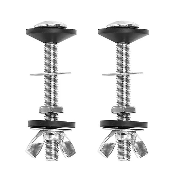 2 Pack Toilet Tank to Bowl Bolt Kits Cistern Bolts Kit,Stainless Steel Toilet Pan Fixing Fitting wi