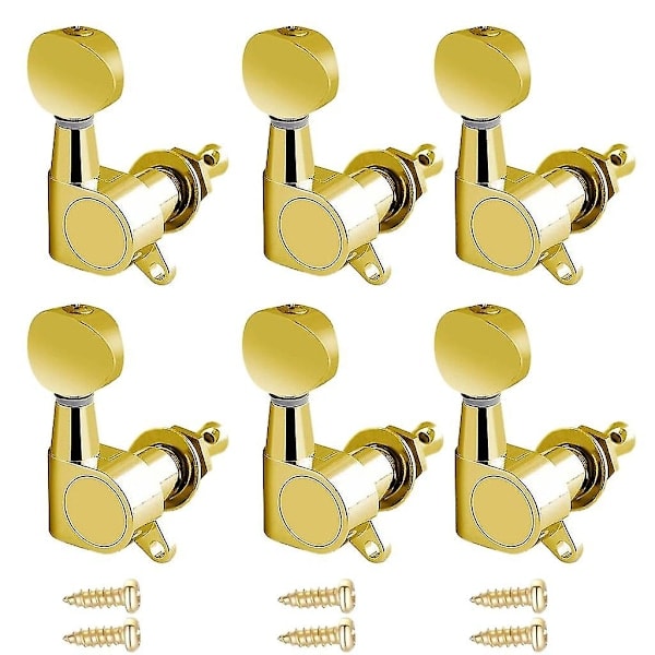 Gitar Stemmeskruer 3r+3l Stemmehoder 1:14 Ratio Gitar Låsende Stemmeskruer