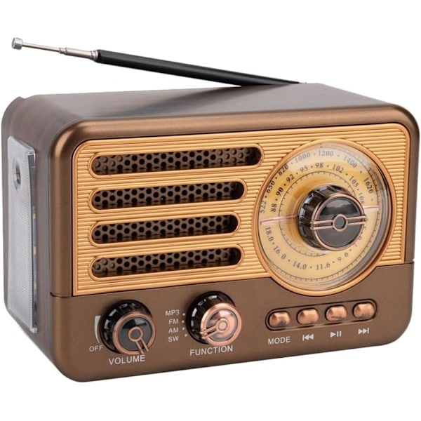 Bluetooth-højttaler - Retro Radio Vintage Bluetooth-højttaler
