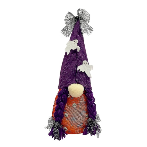 Halloween Gnomes Plyschdekor Rudolph Ansiktslös docka Goblin Plyschleksak Heminredning Lila