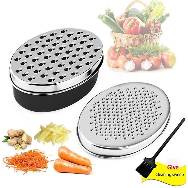 Slicer Ost Rivjärn Kök Grönsaker Oval Box Behållare Frukt Rivjärn Verktyg