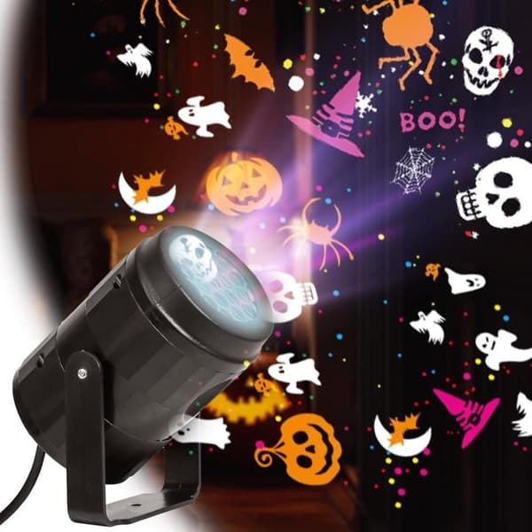 Halloweenprojektor - Vattentät LED-projektor för utomhus/inomhus - 4W USB-driven med 5V-kontakt