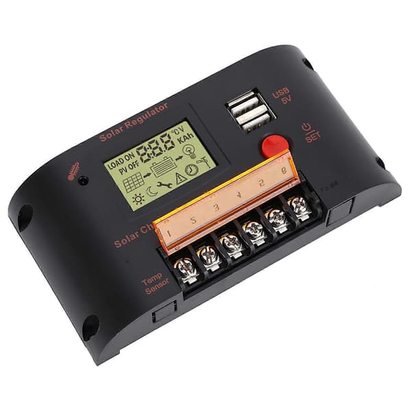 [RM] Solpanelregulator Fotovoltaisk Strømgenereringscontroller 10A til Blybatteri