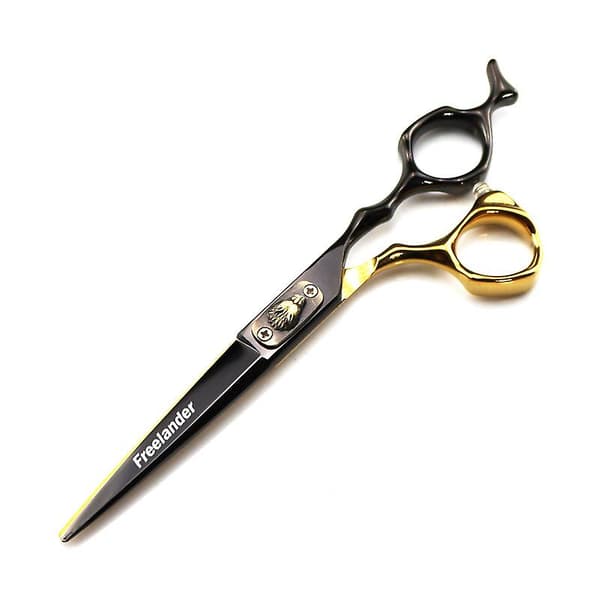 [RM]Black and Gold High-Quality Wolf Head Bench Handle Barber Scissors Hair Cutting Scissors Flat Scissors Bangs Scissors Thinning Scissors